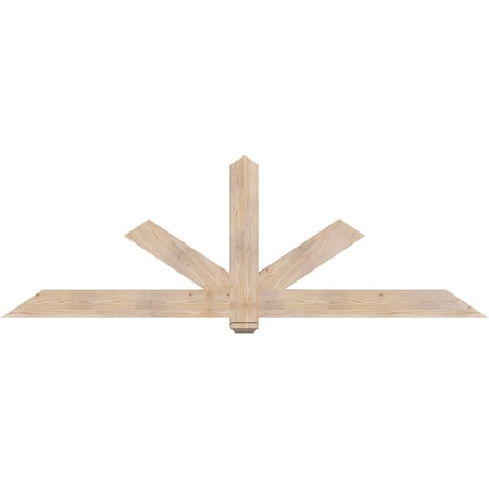 Ekena Millwork Kennewick Smooth Timber Gable Bracket, Douglas Fir, 96"W x 32"H x 3 1/2"D x 5 1/2"F, 8/12 Pitch GBW096X32X0406KEN00SDF